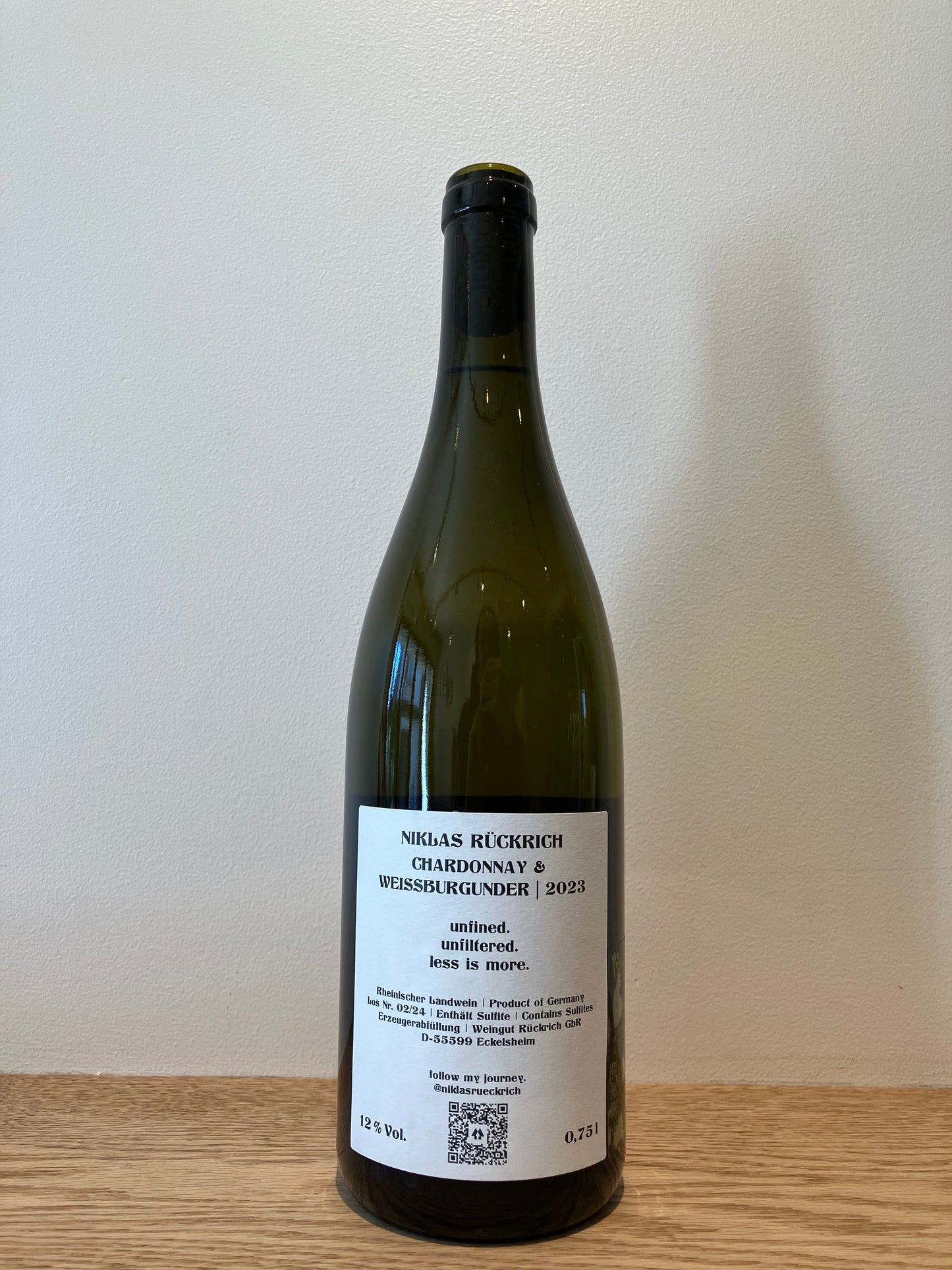 Niklas Ruckrich Chardonnay & Weissburgunder 2023 / ニクラス・リュックリッチ シャルドネ & ヴァイスブルグンダー