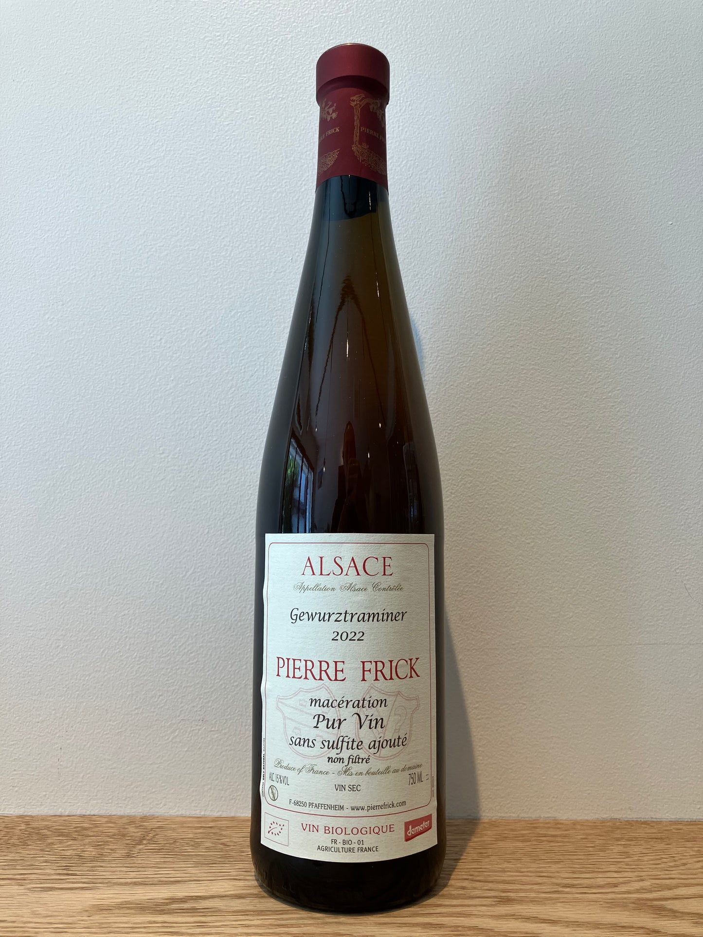 Pierre Frick Gewurztraminer Macération sans sulfite ajouté 2022 / ピエール・フリック ゲヴュルツトラミネール・マセラシオン サン・シュルフィト・アジュテ