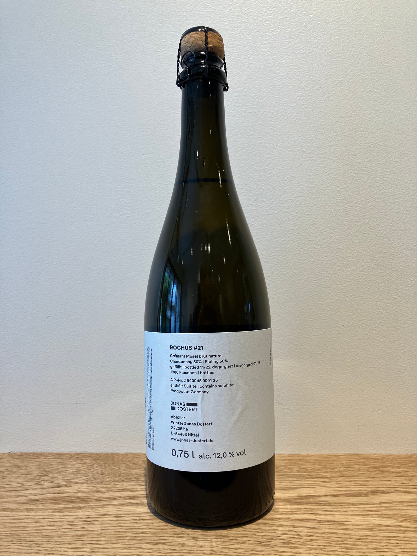 Jonas Dostert Rochus Cremant Brut Nature 2021 / ヨーナス・ドスタート ロクス クレマン・ブリュット・ナチュール