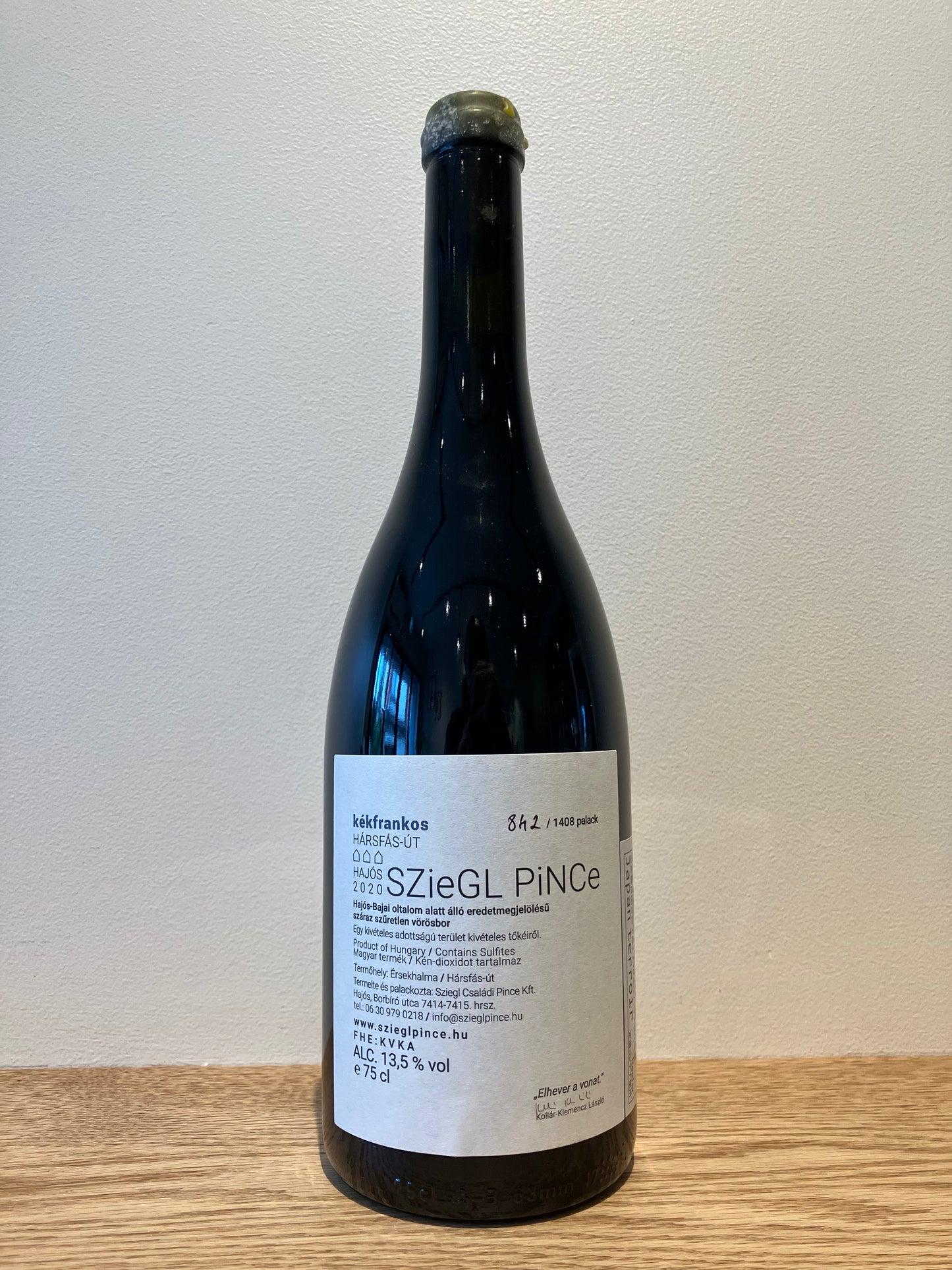 Sziegl Pince Kékfrankos Hársfás-út 2020 / シーグル・ピンツェ ケック・フランコシュ ハルファーウト