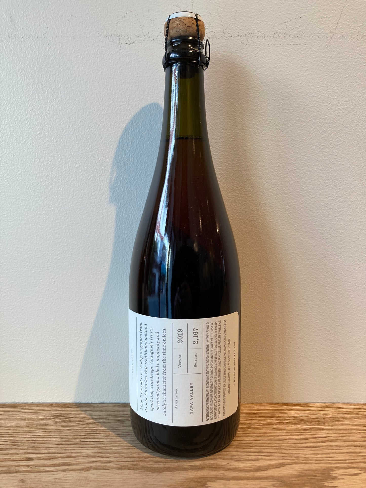 Cruse Wine Co. Sparkling Valdiguie Demo Series 2019 / クルーズ・ワイン・カンパニー スパークリング ヴァルディギエ・デモ・シリーズ