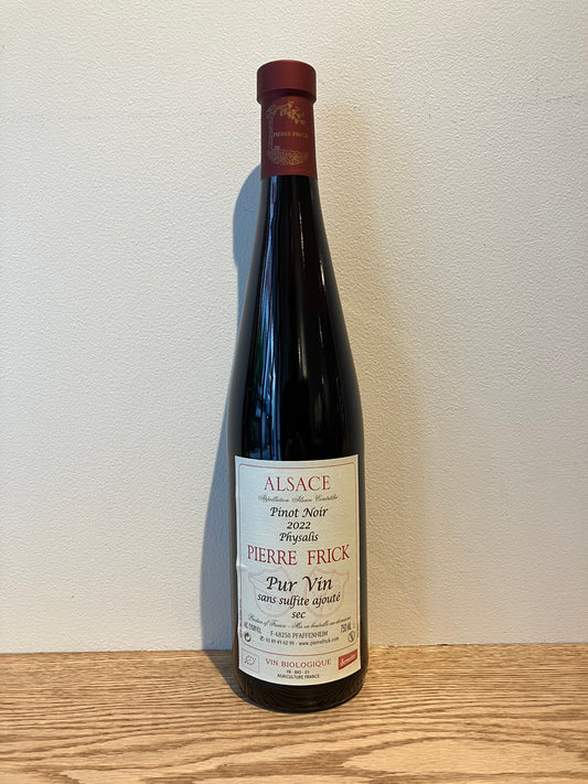 Pierre Frick Pinot Noir Physalis sans sulfite ajouté 2022 / ピエール・フリック ピノ・ノワール  フィザリス サン・シュルフィト・アジュテ