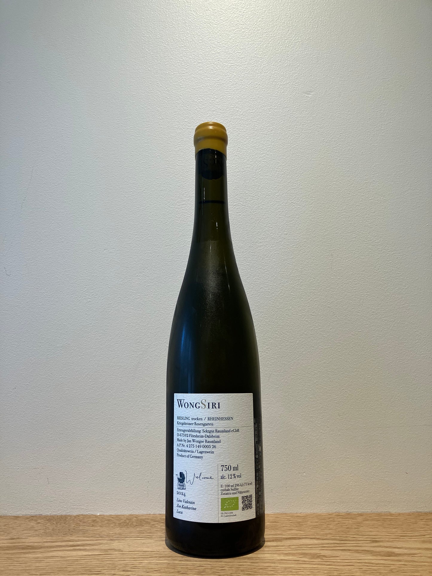 【購入条件付き】WongAma WongSiri Riesling Kriegsheimer Rosengarten 2024 / ウォンガマット リースリング クリーグスハイマー・ローゼンガルテン