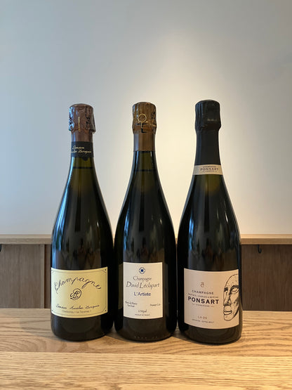 Aurelien Lurquin Chardonnay Les Traverses 2019 & David Léclapart Champagne Cuvée l'Artiste Blanc de Blanc LV20 NV & Ponsart DS (B20) NV / オーレリアン・ルルカン シャルドネ レ・トラヴァース & ダヴィッド・レクラパール シャンパーニュ・キュヴェ・ラルティスト・ブラン・ド・ブラン & ポンサール デーエス