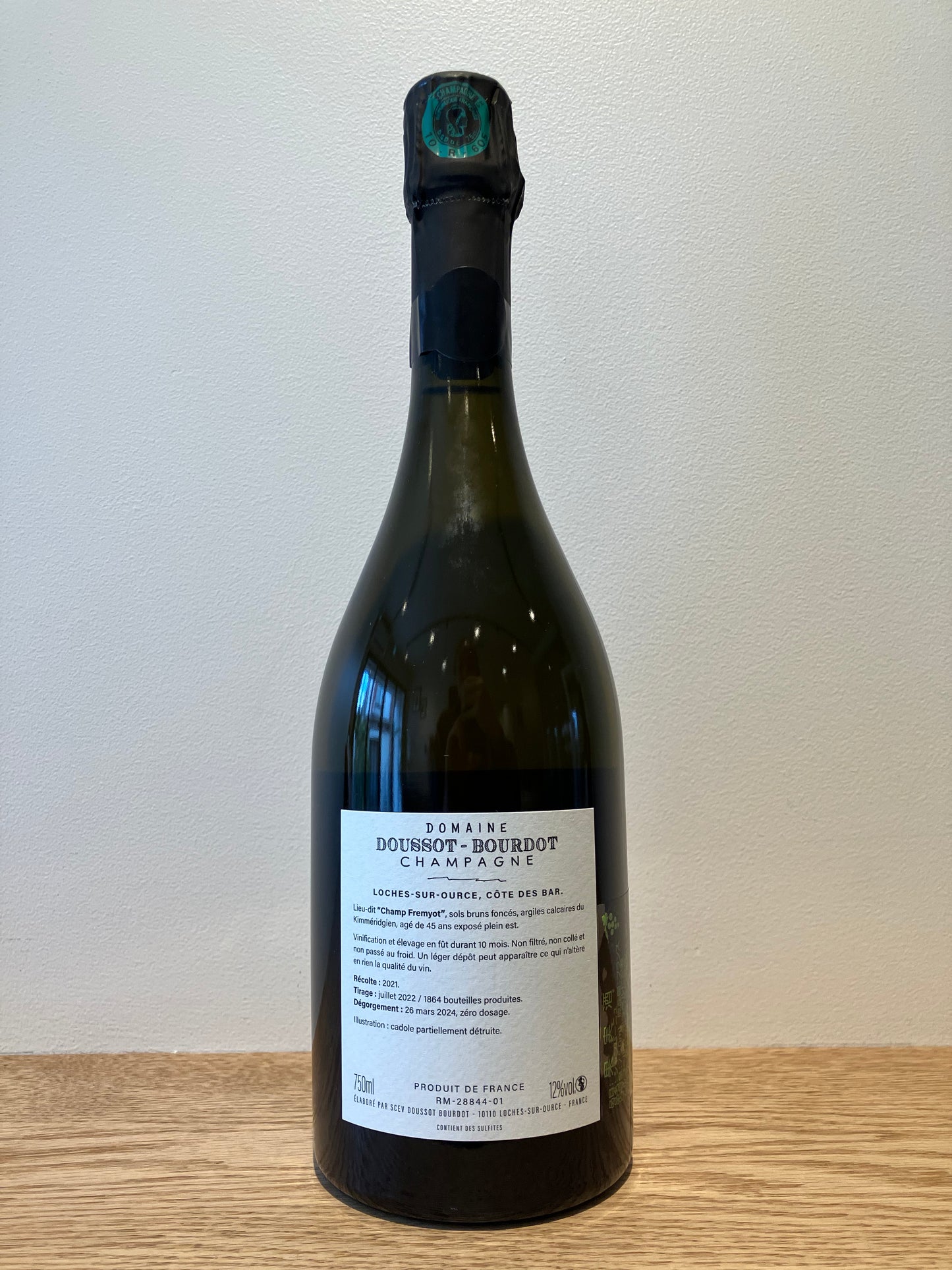 Domaine Doussot Bourdot Brut Nature Champ Fremyot 2021 / ドメーヌ・ドゥソ・ブルド ブリュット・ナチュール シャン・フレミヨット