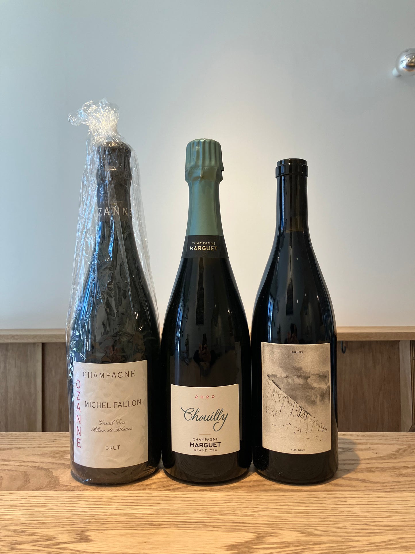 Michel Fallon Ozanne (B20)  & Marguet Brut Nature Chouilly Grand Cru 2020 & Henri Chauvet Abrupt 2023 / ミシェル・ファロン オザンヌ & マルゲ ブリュット・ナチュール シュイイー・グラン・クリュ & アンリ・ショヴェ アブリュプト